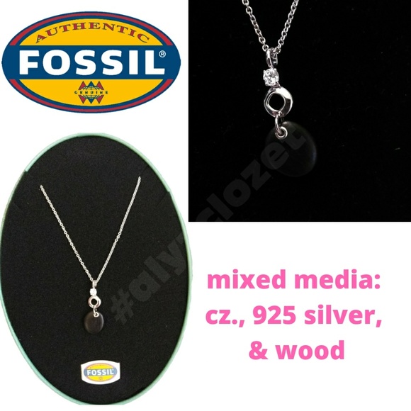 🌟NWT🌟 Fossil Sterling Silver Necklace - Picture 1 of 8